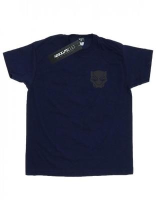 Herren Black Panther T-Shirt mit schwarzem Aufdruck auf der Brust