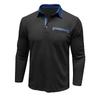 Autumn New Men's Long-sleeved Waffle Polo Shirt Fashion Men's Lapel T-shirt Tops