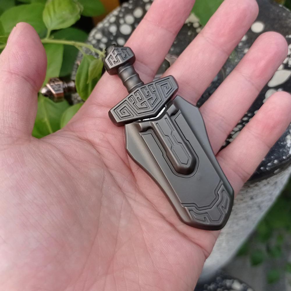 EDC fingertip push card sword push card mini fingertip toy relieves adult stress magnetic element pendant gift