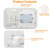 RV Ceiling Dome Single Light 24LED Adjustable Interior Lighting for Car Marine Boat Trailer Camper Vans Natural White 4000-4500K