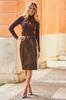 Leather Genuine Belt Women's Skirt Lambskin Unique Handmade Brown Soft