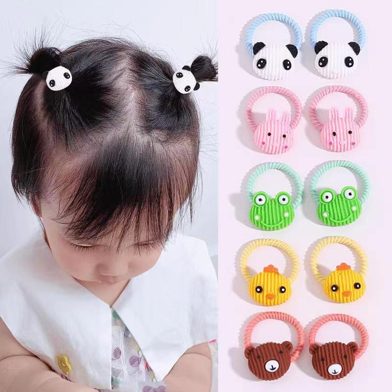 Non-Damaging High-Elastic Hair Ties: Gentle Rubber Bands for Kids' Hairstyles