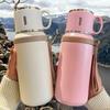 600ML Thermische Wasserflasche Edelstahl Thermosflasche Kalt halten Thermosbecher Wasserflasche Thermoskanne für Tee Kaffee Vakuumflaschen