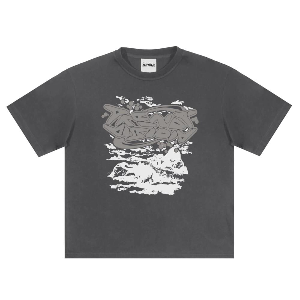 Streetwear Harajuku Print Tshirt Y2K Retro Unisex Hip Hop Mens Clothing Hip Hop Short Sleeve Top Cotton Fashion Korean Tee Goth