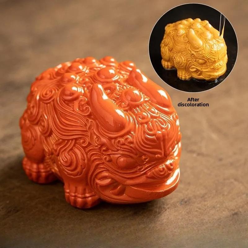 Mini-Tee-Haustier aus Kunstharz mit Farbwechsel, Zhaocai-Tierskulptur, Teetischdekoration, Zen-Tischornamente, exquisites Tee-Zubehör