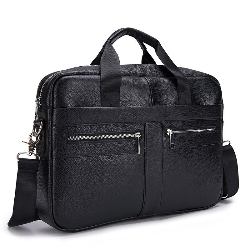 Business Casual Herren Aktentasche First Layer Rindsleder Laptoptasche Herren Schulter Messenger Bag