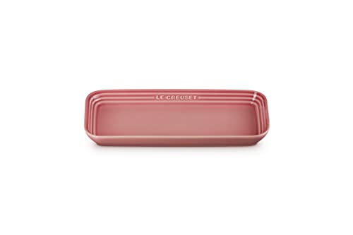 Le Creuset Léger Rectangular Plate, 25cm, Rose Quartz, Heat and Cold Resistant, Microwave, Oven, and Dishwasher Safe, Ideal for Fish and Grilled Fish