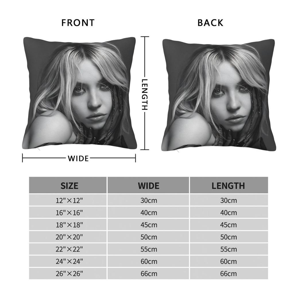 Sydney Sweeney American Actress Photo Pattern Pillow Cover Pillow Case For Sofa Home Decorative Cushion Cover Soft Pillowcases