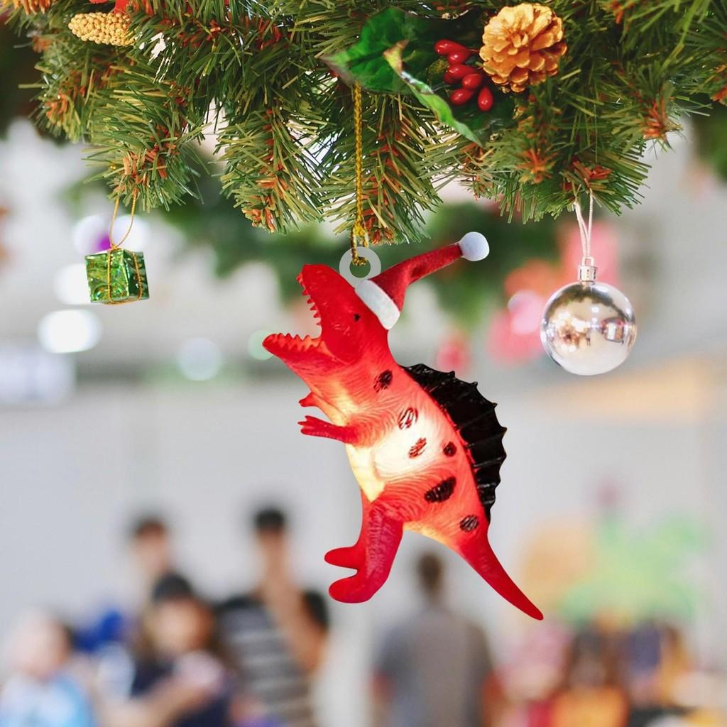 Festive Flat Dinosaur Acrylic Christmas Ornament Cheerful Vehicle Decoration Gift For All Ages