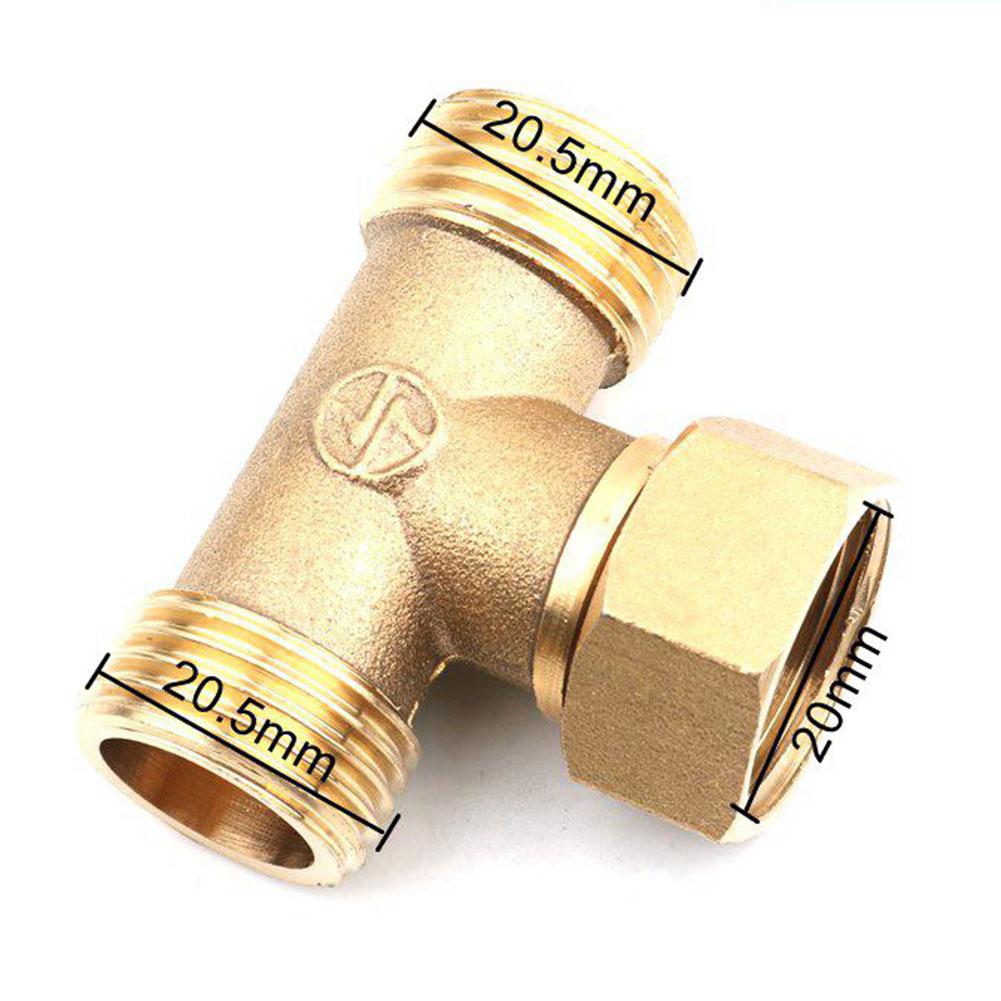 T Shaped Adapter Water Pipe Connector Reliable Replacement Three Way Device 1/2\" For Angle Valves Hoses Practical