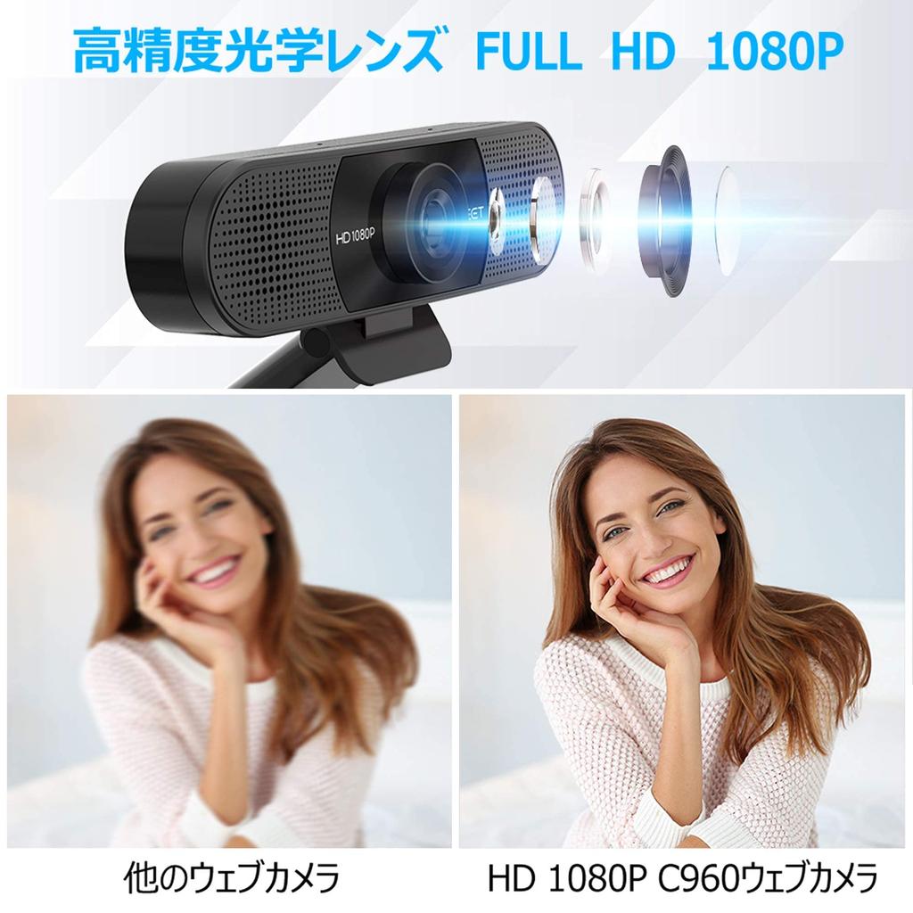 EMEET C960 2 Wide Widescreen Skype EMEETLINK Tripod Windows Mac OS and Skype Webcam, HD1080P, Megapixels, 90° Angle, Support, Built-in Microphone,