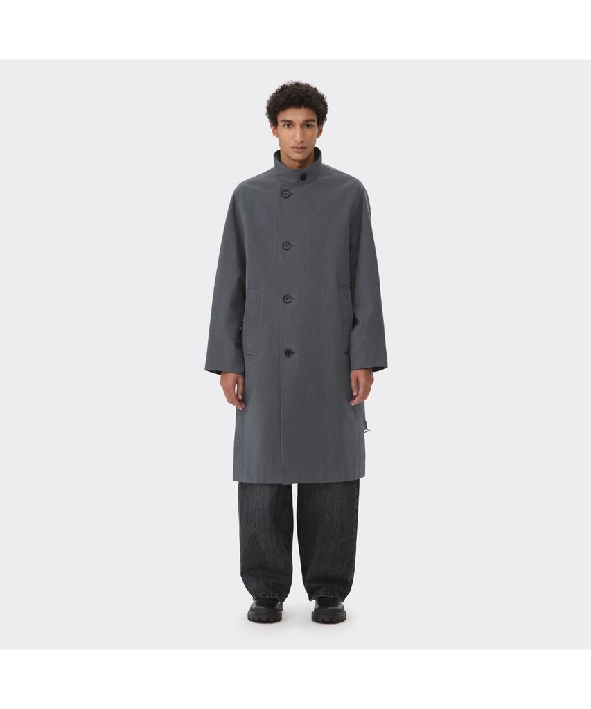 Customellow Gray Highneck Trench Coat Cwcas26111Gyx