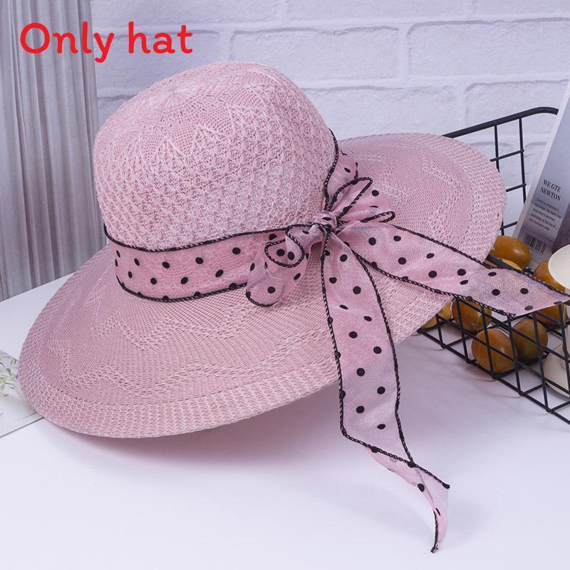 Sun Protection Hat For Women With Wide Brim And Butterfly Bow Summer Beach Beachwear