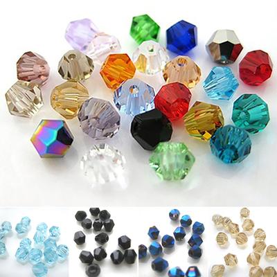 100 peças 4mm contas de losango soltas para colar pulseira joias pulseira marcação faça você mesmo