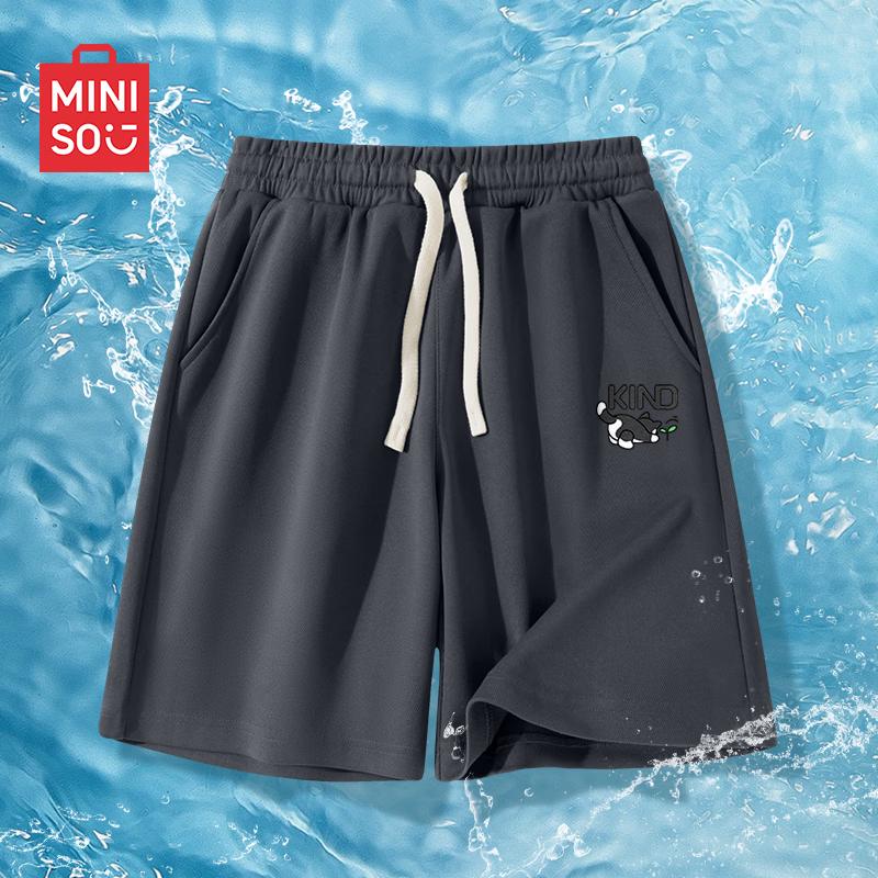 MINISO Men s Summer 2026 Heavyweight Straight-Leg Shorts L