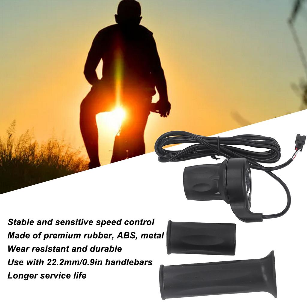 20X E-Bike Drehgasgriff Stabil Sensibel Elektrofahrrad Gasgriff für Elektrofahrräder 24V?72V SM Stecker
