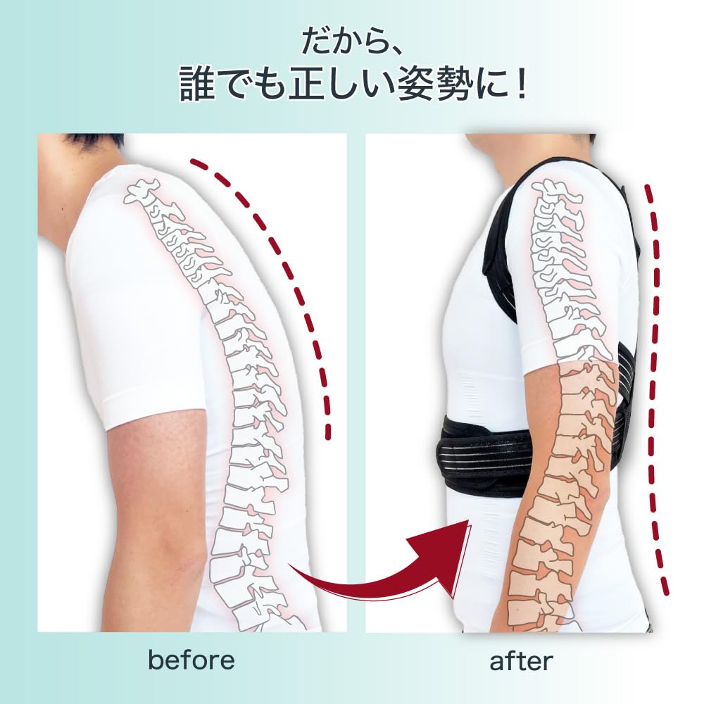 Commoc Haltungsgürtel Kissen Haltungsstuhl Erwachsene Kinder Damen Herren Rückenstütze (S)