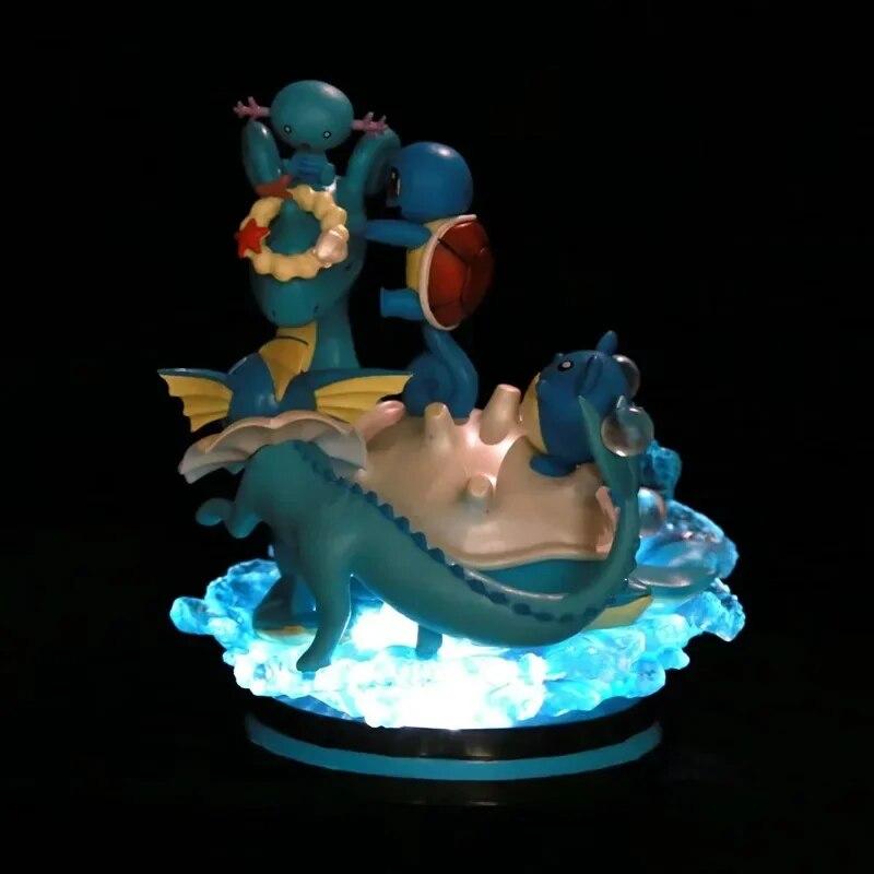 Mew Mewtwo Lapras Squirtle Can Emit Light Scene Anime Figure Model Doll 16cm Decorative Gifts Collected Toy