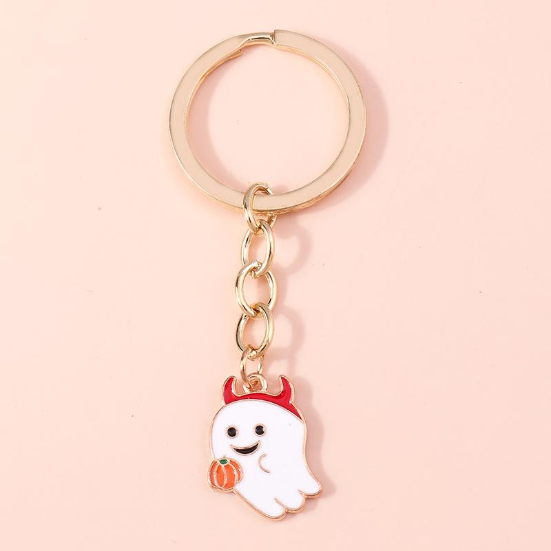 

Cute Enamel Cartoon Halloween Keychain Ghost Pumpkin Key Rings for Men Women Handbag Pendants DIY Halloween Jewelry Gifts