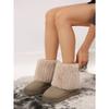 Plus Size Thick-Sole Height-Boosting Slip-On Fleece-Lined Thickened Snow Boots 2025 Fall/Winter New Arrival Women's Shoes