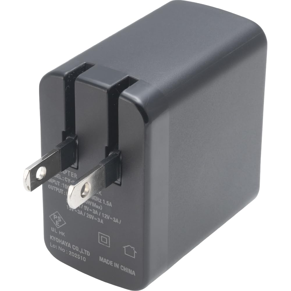 CYBER USB AC Adapter Power Delivery Fast Charging 31 X 54 X Type-C (for Switch2) [USB Support] [5V/3A, 9V/3A, 12V/3A, 15V/3A, 20V/3A] [Palm-Sized