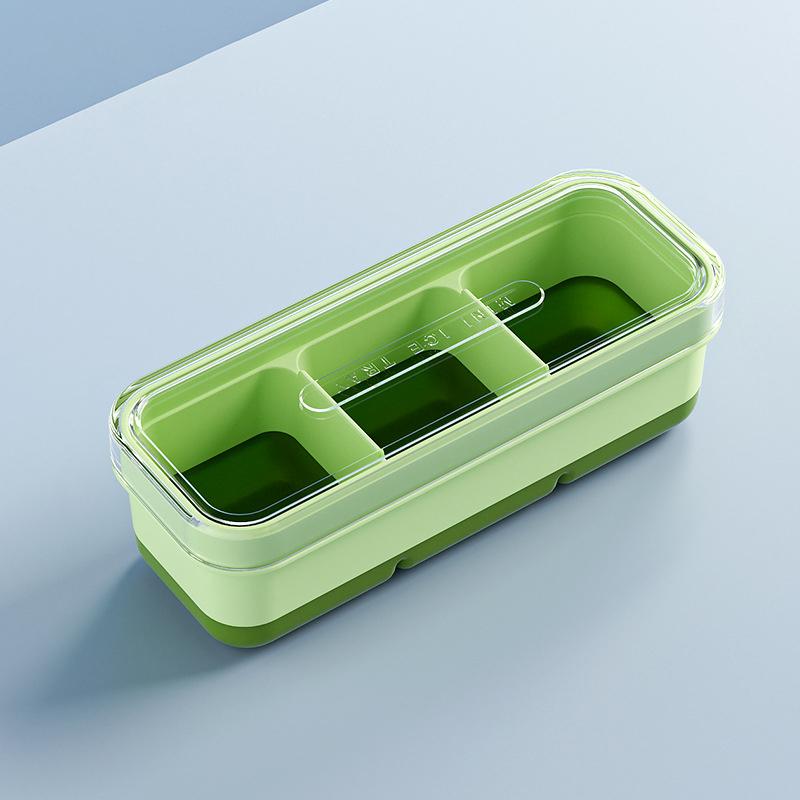 Small Ice Cube Tray Household Ice Box With Lid Soft Bottom Ice Cube Square Mold Bar Pub Whiskey Ice Maker Kitchen Accessories