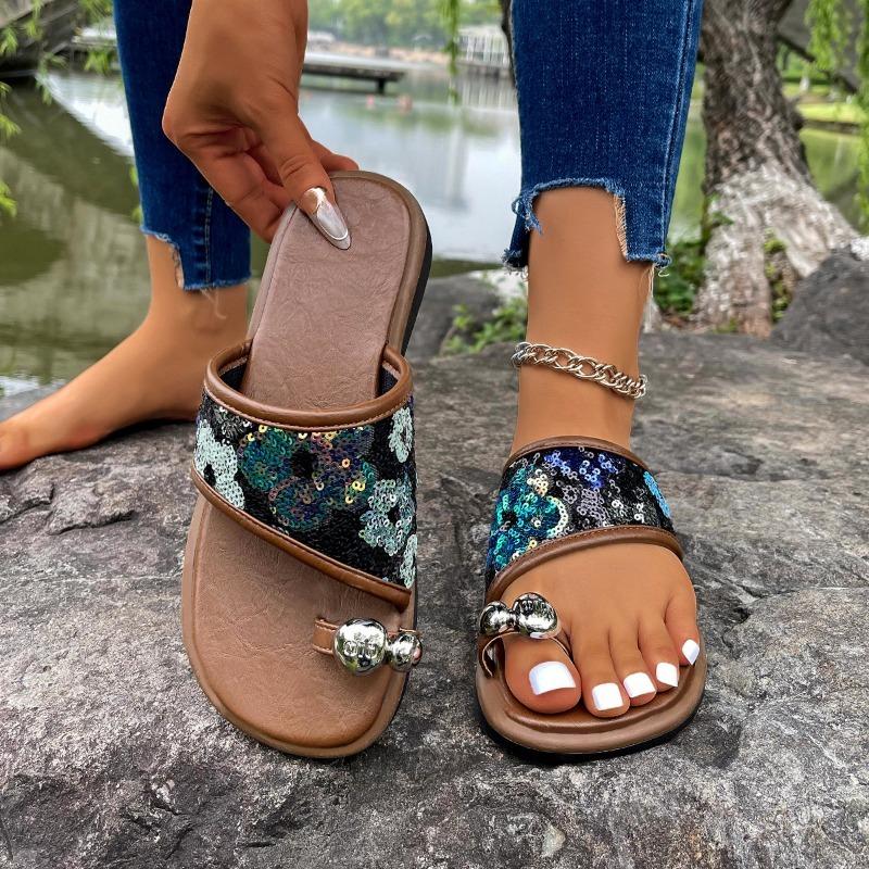 Best-selling Shoes: One-strap Beach Slippers, Flat Thick-soled Sandals, Women's Shoes