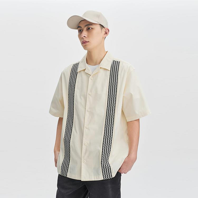 SS24 Comfortable Patchwork Pattern Short Sleeve Shirt Men shirts Off-White LMT008134100328A05173