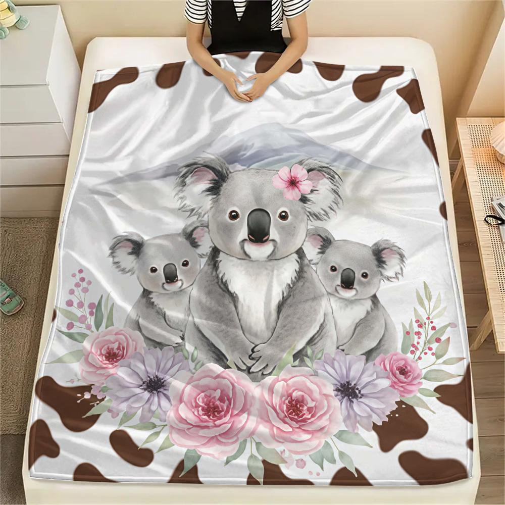 1PC Animals and textures Print FlAannel Blanket, High quality Comfortable for All Seasons, Home Decor, Warmth and Comfort
