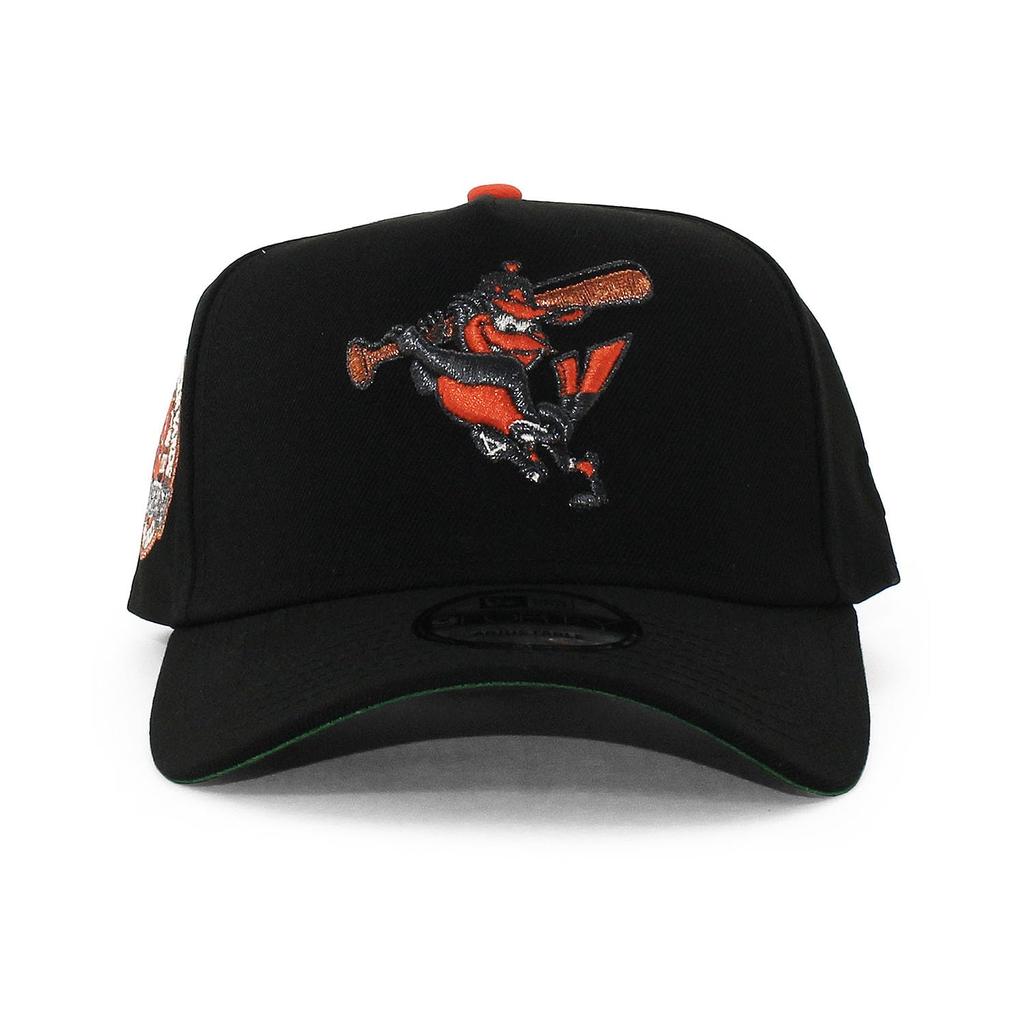 Exclusive New Era 9FORTY Snapback Cap 940 MLB MiLB NFL NBA Hat with Color Brim and Side Patch Orioles Anniversary EU/AU (Baltimore (30th Black))