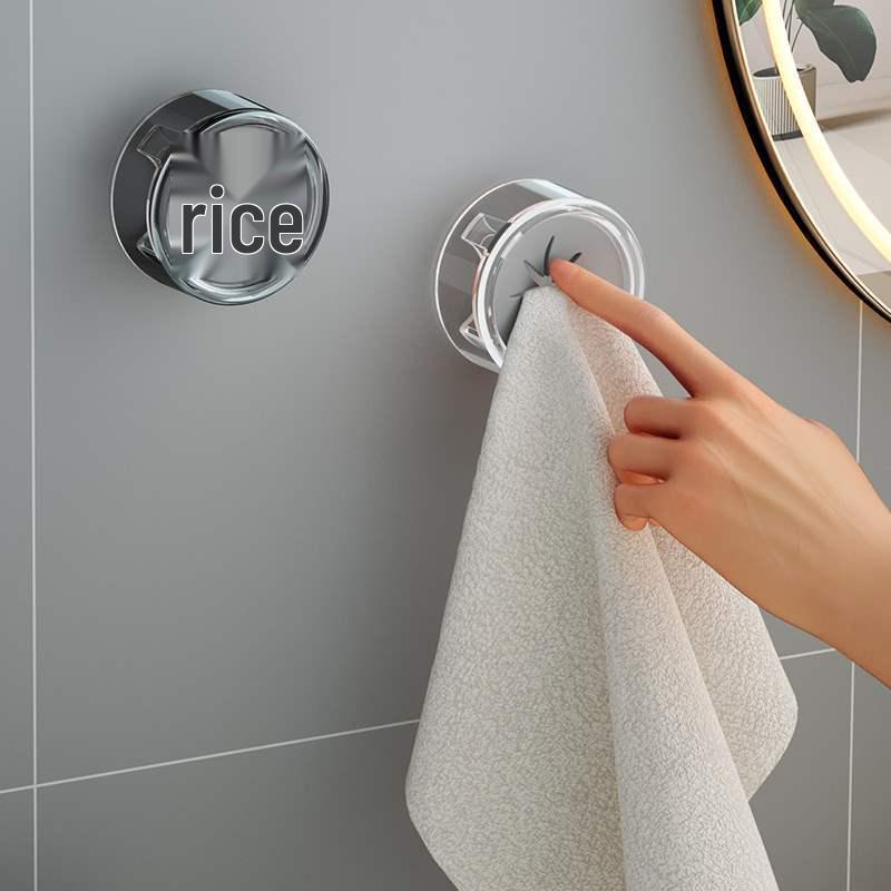 No-Punch Towel Hook & Dishcloth Holder for Bathroom Storage