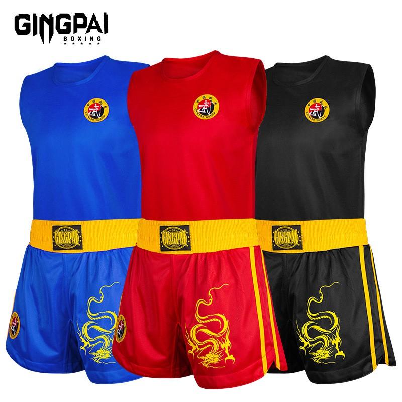 Breathable Quick Dry Martial Arts Cycling Jersey Set Training Uniform Shorts