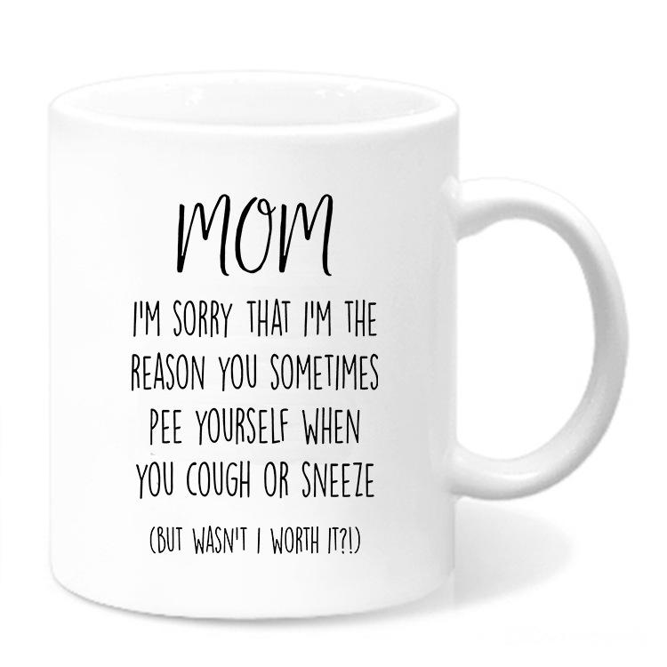 11oz Funny Lovely Coffee Mug Ceramic Tea Cup, Creative Ceramic Gift Mugs for Valentine's Day, Tea and Hot Drinks Gift