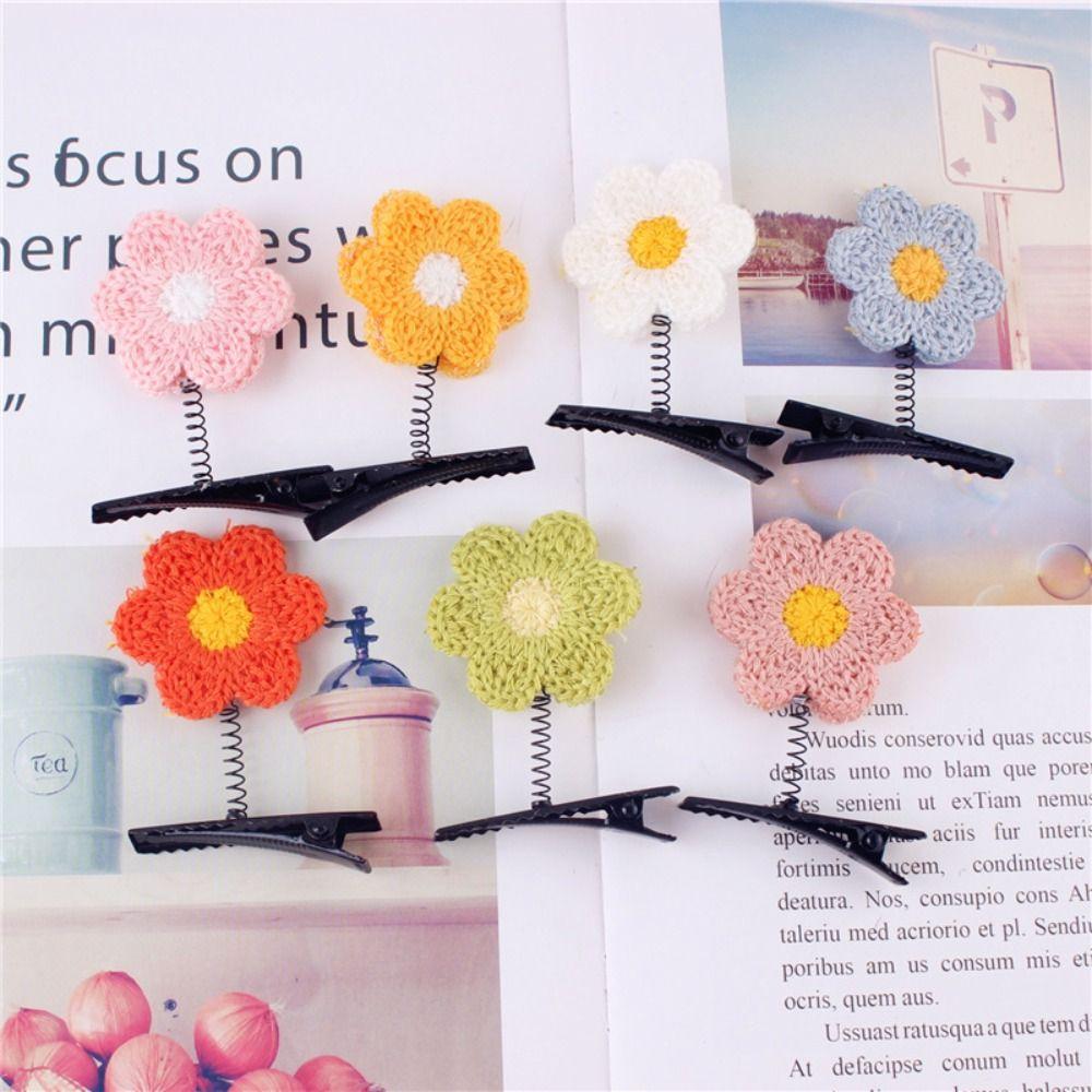 

Cute Spring Hair Clip DIY Duckbill Clip Headdress Flower Hairpin