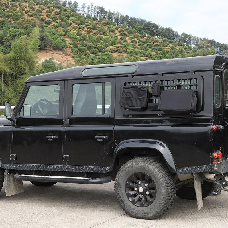 Aluminum alloy Rear Side Window Protective Hanging Bag Board Exterior For Land Rover Defender 110 130 2004-2019 Car Accessories