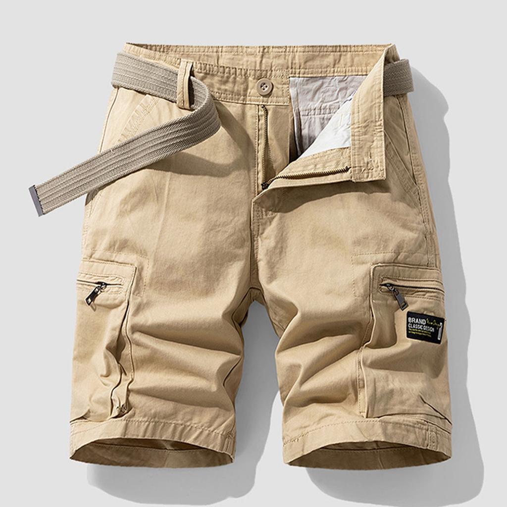 Men's Cargo Shorts, Outdoor Casual Work Shorts, Retro Loose  Cargo Shorts With Multi-pocket And Zipper