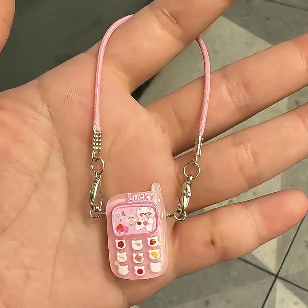 Doll Mini Pendant Model Cartoon Cute Little Mini Mobile Phone Ornament for 15-17cm Labubu Cartoon Pendant Sweet Couple Gift