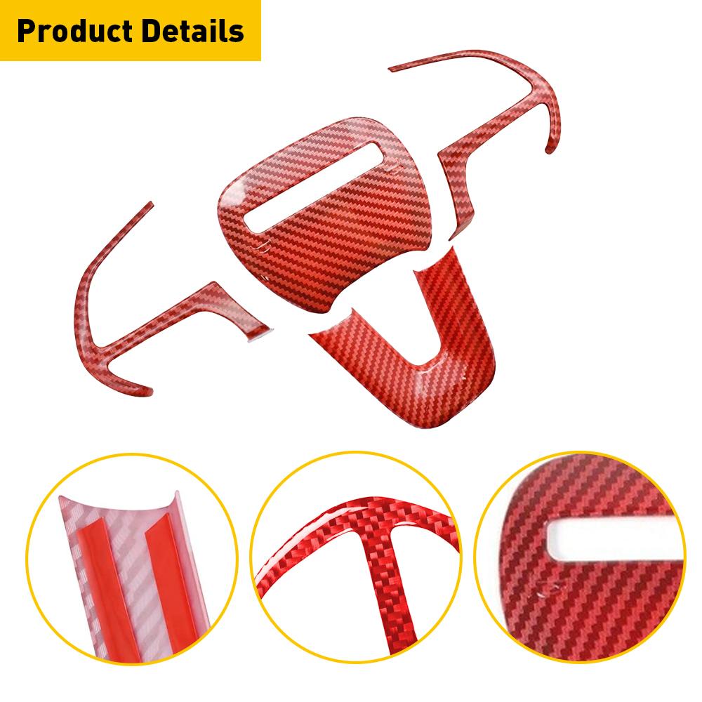 For Dodge Charger Challenger Durango 2015 2016 2017 2018   2022 Jeep Car Steering Wheel Frame Trim Cover