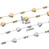 Stainless Steel Vacuum-plated Love Handmade Chain, Moon Star Bead Collarbone Chain DIY Bracelet Necklace Earrings