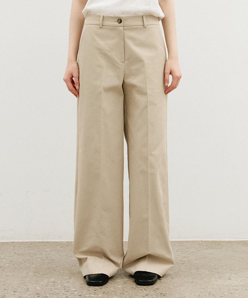 ARTID Cotton Semi-Wide Slacks_Beige