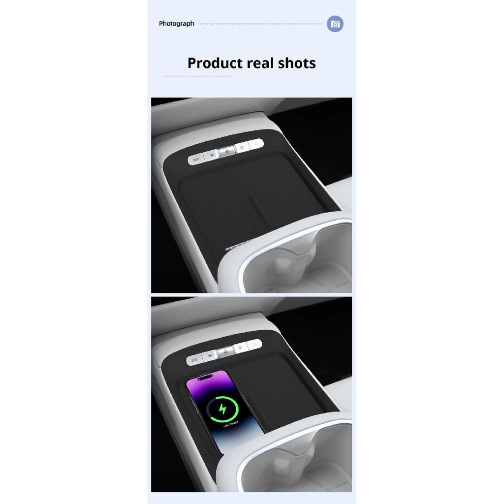 For 2026 MG 4X Central Wireless Charging Silicone Mat Anti-slip Dustproof Phone Pad Car Interior Protective Liner Accessories