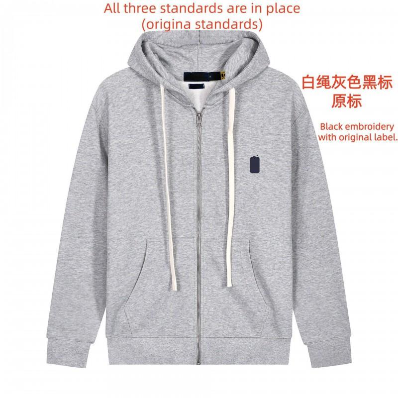 Mens Lightweight Hooded Cotton Sweatshirt Zip-Up Pullover Casual Sportswear Loose Fit