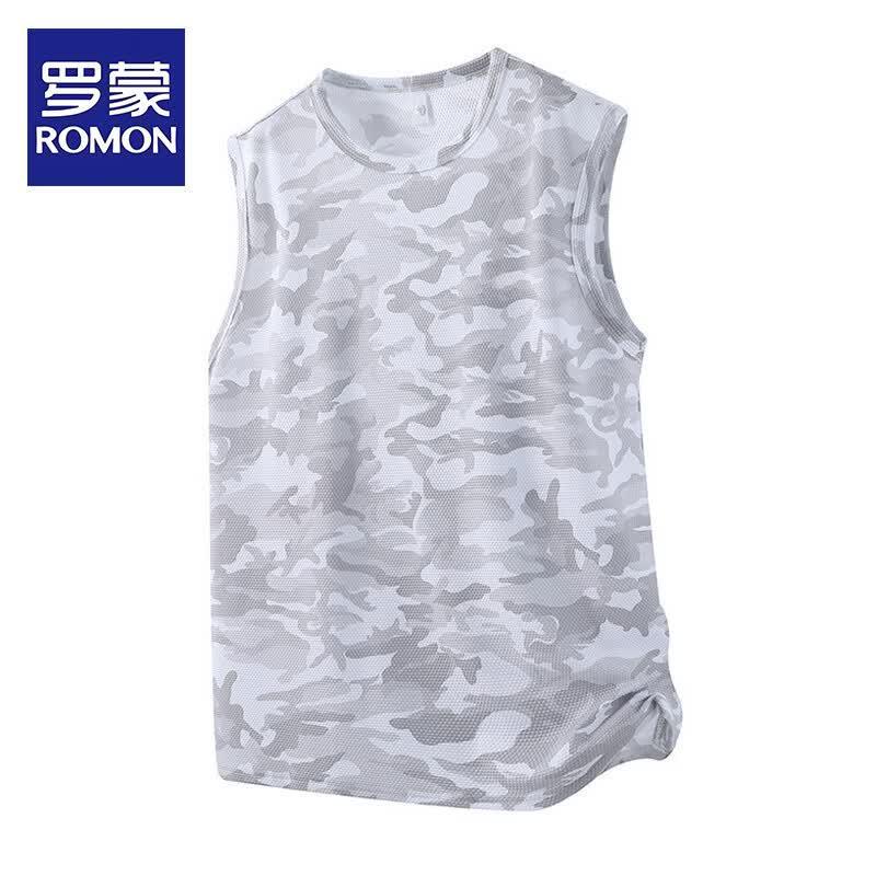 ROMON Men s Camo Quick-Dry Sleeveless Tee XL