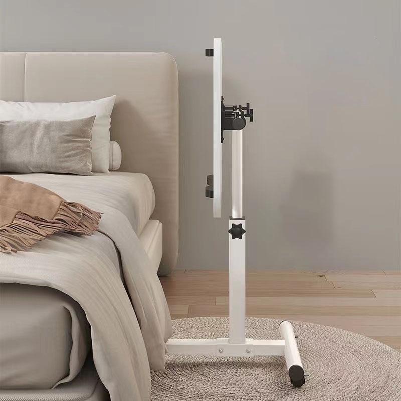 Adjustable Bedside Laptop Table With Wheels Foldable Mobile Computer Desk Small Table Study Desk Simple Lazy Wood Bed Side Table Sofa Side Table