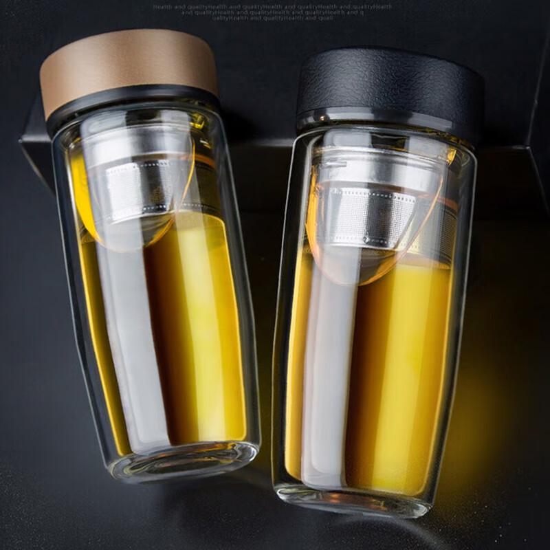 Tianxi Double-Layer Insulated Glass Tea Cup 400ml