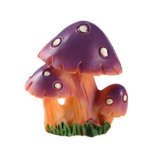 

Mini Resin Mushroom Figurine Tiny Bonsai Craft Decoration Small Lawn Fairy Garden Ornament for Indoor Outdoor Terrarium DIY Craft Home Tabletop Micro E