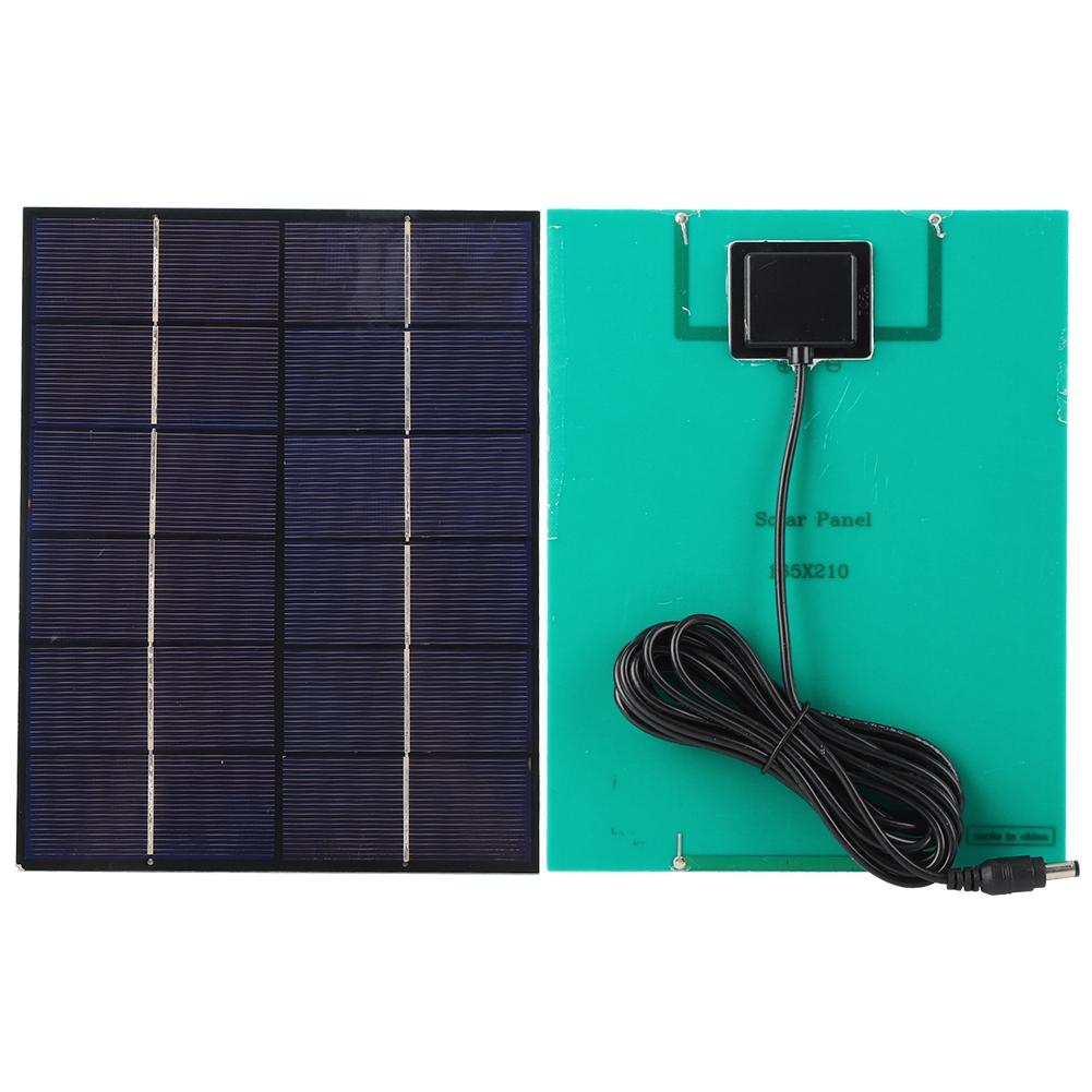 5.5W 6V Portable Polycrystalline Silicon Solar Panel with DC Port for DIY Battery Charger