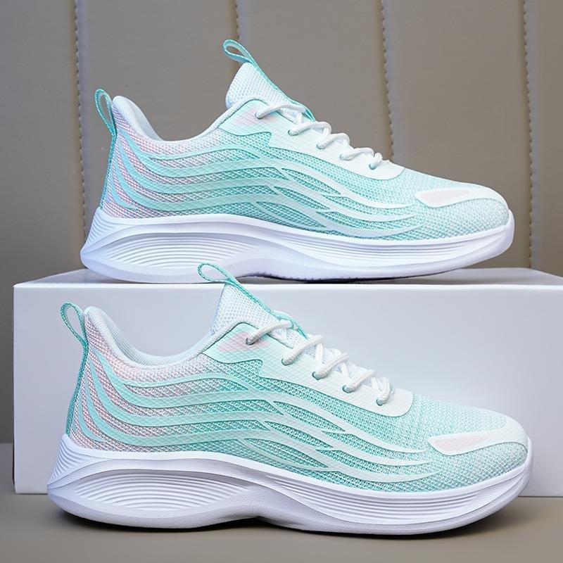 

Женская новая летняя спортивная обувь, женская мягкая подошва, эластичная сетка, повседневные универсальные легкие кроссовки для бега 41 светло-зеленый