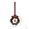 Artificial Green Leaves Christmas Bell Pinecone Velvet Bow Xmas Wreath Christmas Decorations Christmas Gift