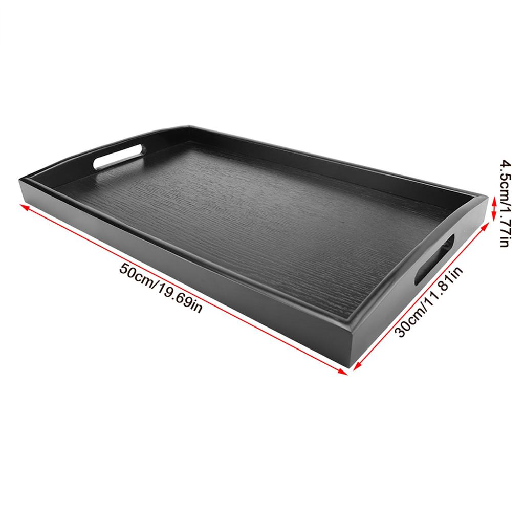 Large Wood Serving Tea Water Drinks Tray Wooden Breakfast Tea Serving Tray With Handle #3